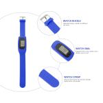 Blue Silicone Sports Watch & Step Pedometer
