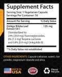 Ginkgo Biloba - Energy Support 60 Capsules