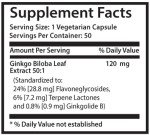 Ginkgo Biloba Extract 120mg for Mental Focus