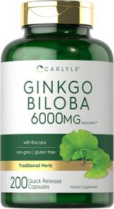 Carlyle Ginkgo Biloba 6000mg - 200 Capsules