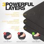 ActiveGear Large Exercise Mat for Home Workout | Workout Gym Flooring for Home Gym | Rubber Workout Mat - 6 x 4 ft Black