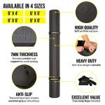 ActiveGear Large Exercise Mat for Home Workout | Workout Gym Flooring for Home Gym | Rubber Workout Mat - 6 x 4 ft Black