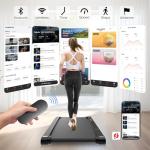 Walking Pad Treadmill with APP, 3 in 1 Under Desk Treadmills, 2.5HP Low Noise Walking Vibration Pad with Remote Control,Portable Treadmill for Home Office, Red