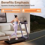 DeerRun Treadmills for Home with Incline and Handles, 3.0 HP Foldable Treadmill for Small Spaces, Folding Running Machine with Smart APP