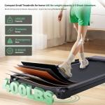 Folding Electric Walking Pad Treadmill with Handle Bar, 3.0HP Portable Foldable Treadmills for Home Small, 0.6-6.2MPH Compact Small Wallking Pads Treadmills with Handles, 320LBS