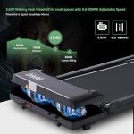 Folding Electric Walking Pad Treadmill with Handle Bar, 3.0HP Portable Foldable Treadmills for Home Small, 0.6-6.2MPH Compact Small Wallking Pads Treadmills with Handles, 320LBS