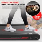 Walking Pad Treadmill with APP, 3 in 1 Under Desk Treadmills, 2.5HP Low Noise Walking Vibration Pad with Remote Control,Portable Treadmill for Home Office, Red