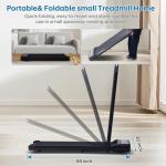 Walking Pad Treadmill with Handles, Folding Foldable Electric Treadmills for Home Small, 3.0HP Walking Pad with Handle Bar, 3 in 1 Portable Under Desk Treadmill with LED Display, 320LBS Capacity