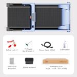 DeerRun Treadmills for Home with Incline and Handles, 3.0 HP Foldable Treadmill for Small Spaces, Folding Running Machine with Smart APP