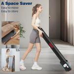 Walking Pad Treadmill with 12% 9-Level Auto Incline, 450 lbs Capacity RGB LED Screen, Bluetooth Speaker Under Desk Treadmill, Compact Treadmills for Home Hiking, Black