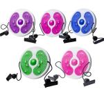 Rotating Waist Trainer Machine with Pull Rope - ABS Plastic Core Exercise Equipment for Home Gym Office Park Workout - Waist Slimmer Massager for Fitness Toning Body Shaping Adults Seniors