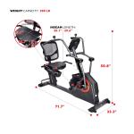 Sunny Health & Fitness Electromagnetic Recumbent Cross Trainer Exercise Elliptical Bike w/Arm Exercisers, Easy Access Seat & FREE SunnyFit App via Bluetooth - SF-RBE4886SMART