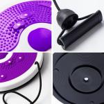 Rotating Waist Trainer Machine with Pull Rope - ABS Plastic Core Exercise Equipment for Home Gym Office Park Workout - Waist Slimmer Massager for Fitness Toning Body Shaping Adults Seniors