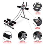 Sunny Health & Fitness Core Glider Ab Waist Trainer Machine - Ab & Core Slides