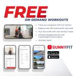 Sunny Health & Fitness Electromagnetic Recumbent Cross Trainer Exercise Elliptical Bike w/Arm Exercisers, Easy Access Seat & FREE SunnyFit App via Bluetooth - SF-RBE4886SMART