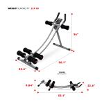 Sunny Health & Fitness Core Glider Ab Waist Trainer Machine - Ab & Core Slides