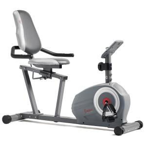 Sunny Health & Fitness Magnetic Indoor Recumbent Cycling Bike, Essentials Series w Smart Bluetooth & FREE SunnyFit® App - SF-RB422003