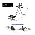 Sunny Health & Fitness Core Glider Ab Waist Trainer Machine - Ab & Core Slides