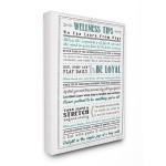 Wellness Tips Typography Wall Art