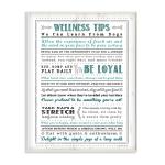 Wellness Tips Typography Wall Art