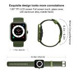Vowtop 24/7 Fitness Tracker Smart Watch - Olive Green