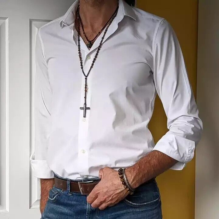 Tiger's Eye Rosary Beads with Hematite Cross Pendant