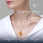 Sparkling Baltic Amber Pendant Necklace for Women