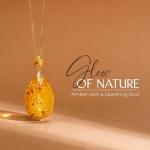 Sparkling Baltic Amber Pendant Necklace for Women