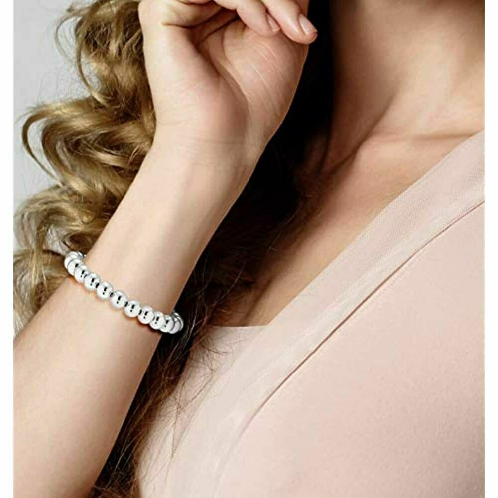 Handmade 925 Silver Bead Ball Chain Bracelet