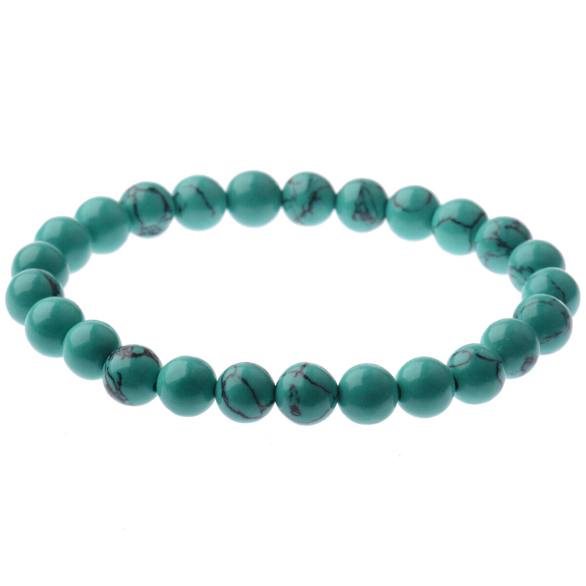 8MM Lake Blue Gemstone Bracelet for Men and Women