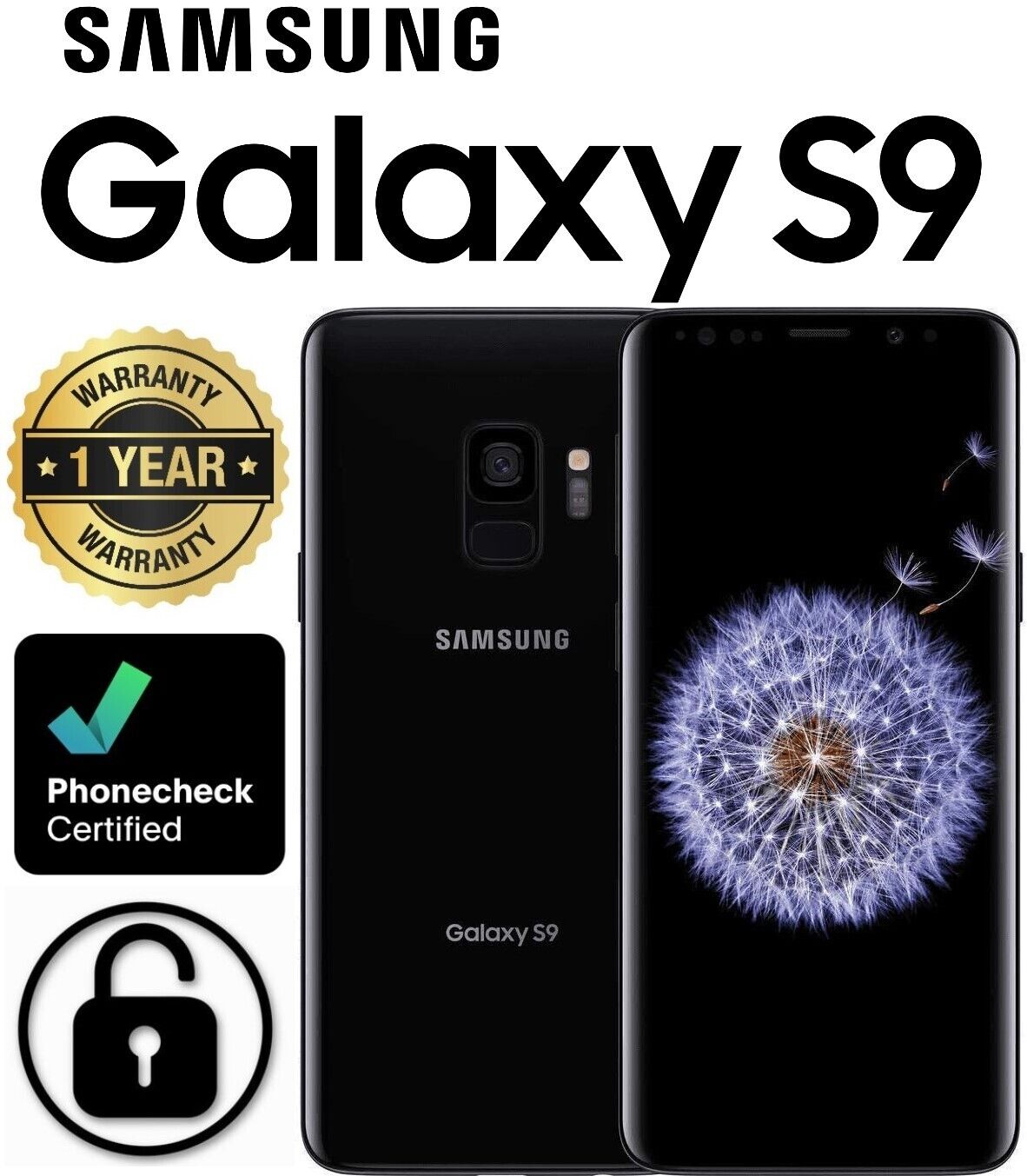 Samsung Galaxy S9 - 64GB - Midnight Black Smartphone