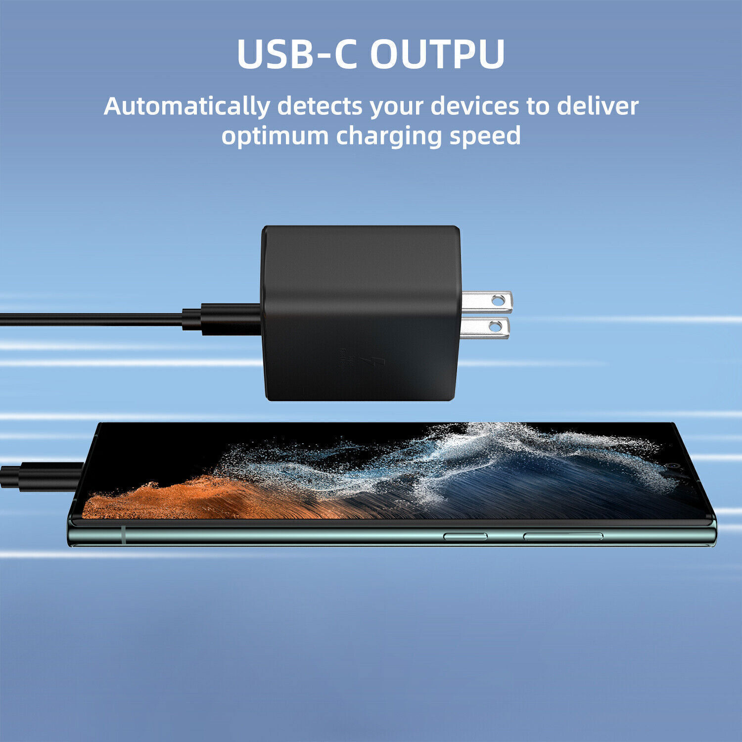 45W USB-C Super Fast Charger + 6FT Cable Samsung Galaxy S20-S23