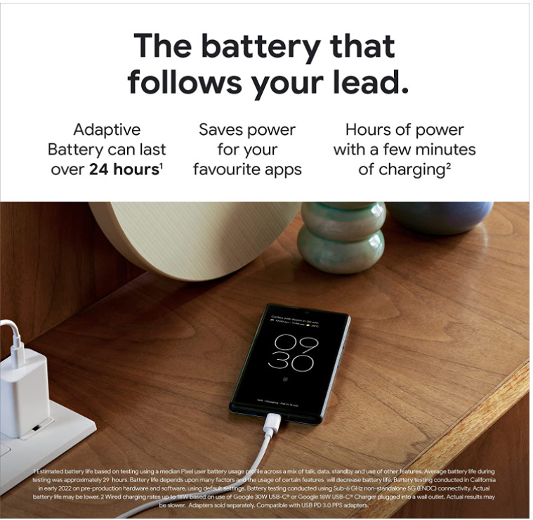 Google Pixel 6a GX7AS - 128GB - Charcoal Unlocked