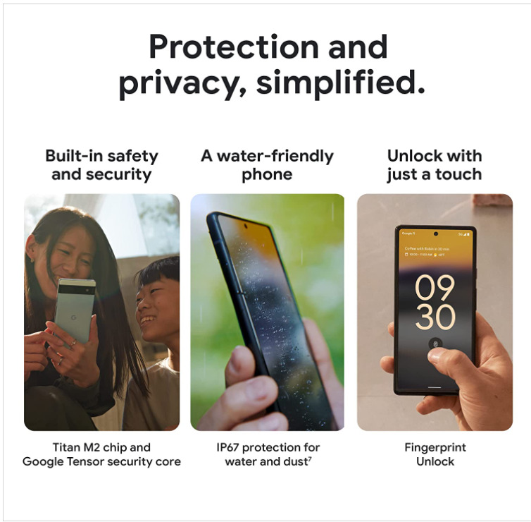 Google Pixel 6a GX7AS - 128GB - Charcoal Unlocked