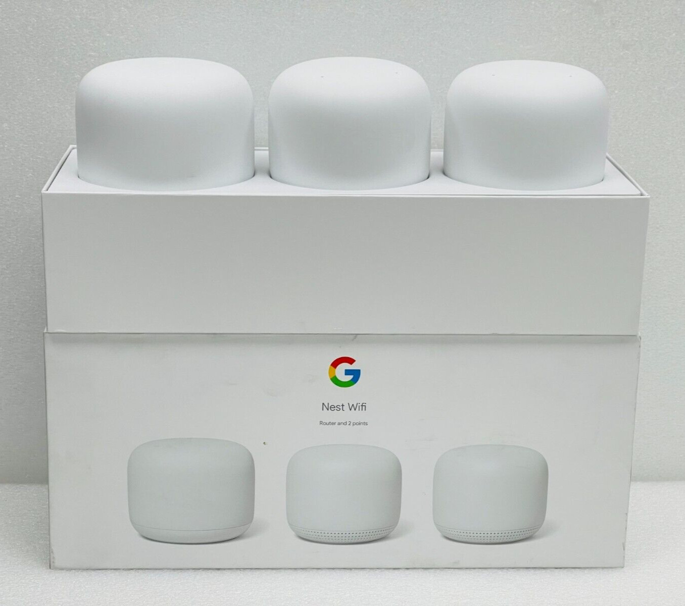 Google Nest Wifi Router with 2 Points - Snow