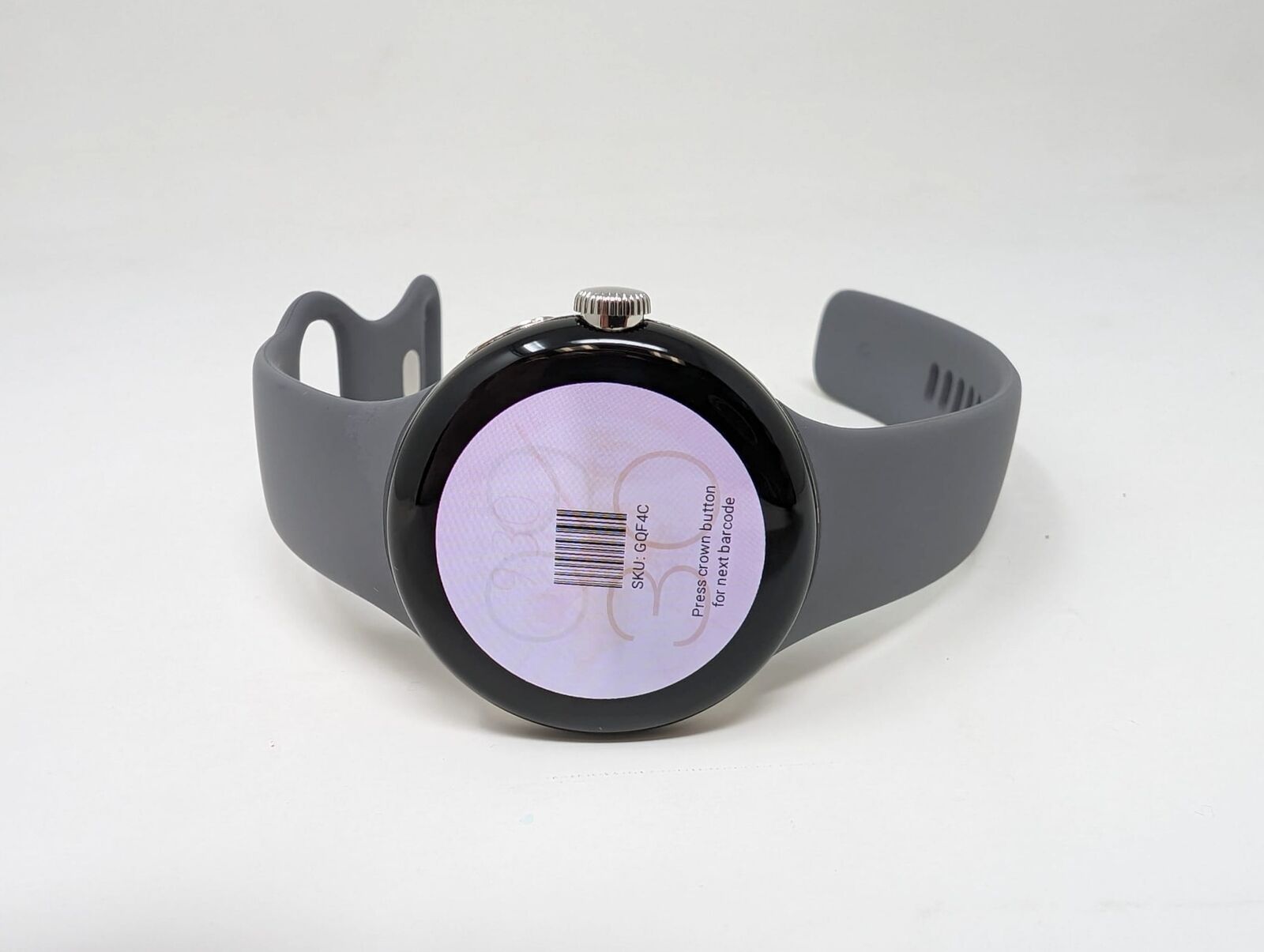 Google Pixel Watch 41mm Silver Stainless Steel - Charcoal