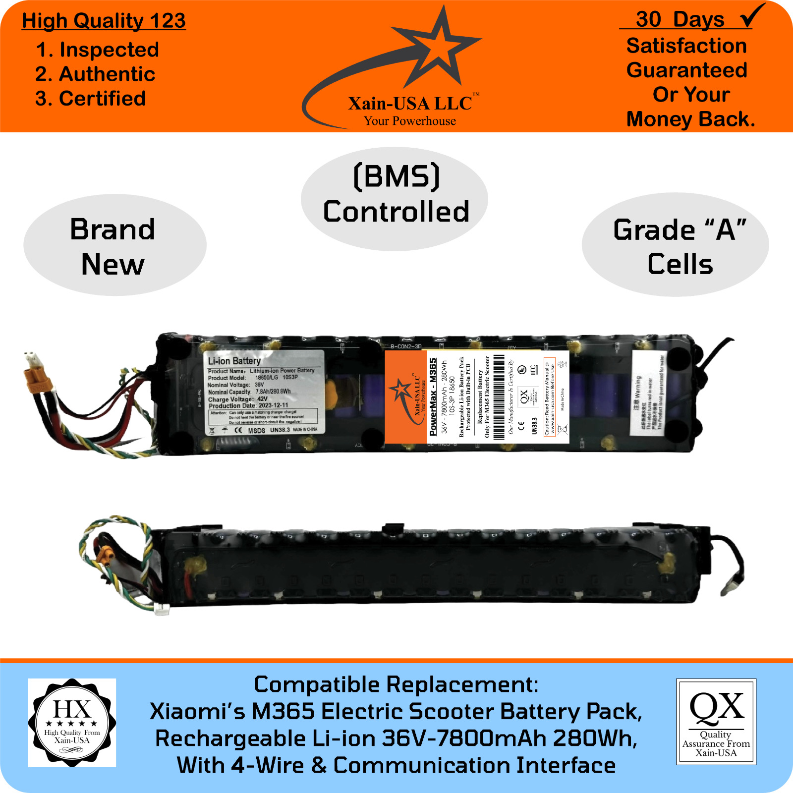Xiaomi M365 Electric Scooter 36V 7800mAh Battery Upgrade