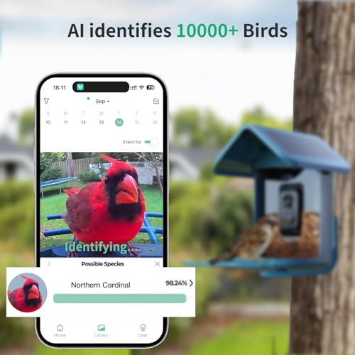 Smart Bird Feeder with 1080P HD Camera