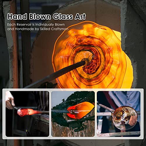 Hand Blown Glass Humming Bird Feeder - 4 Ports