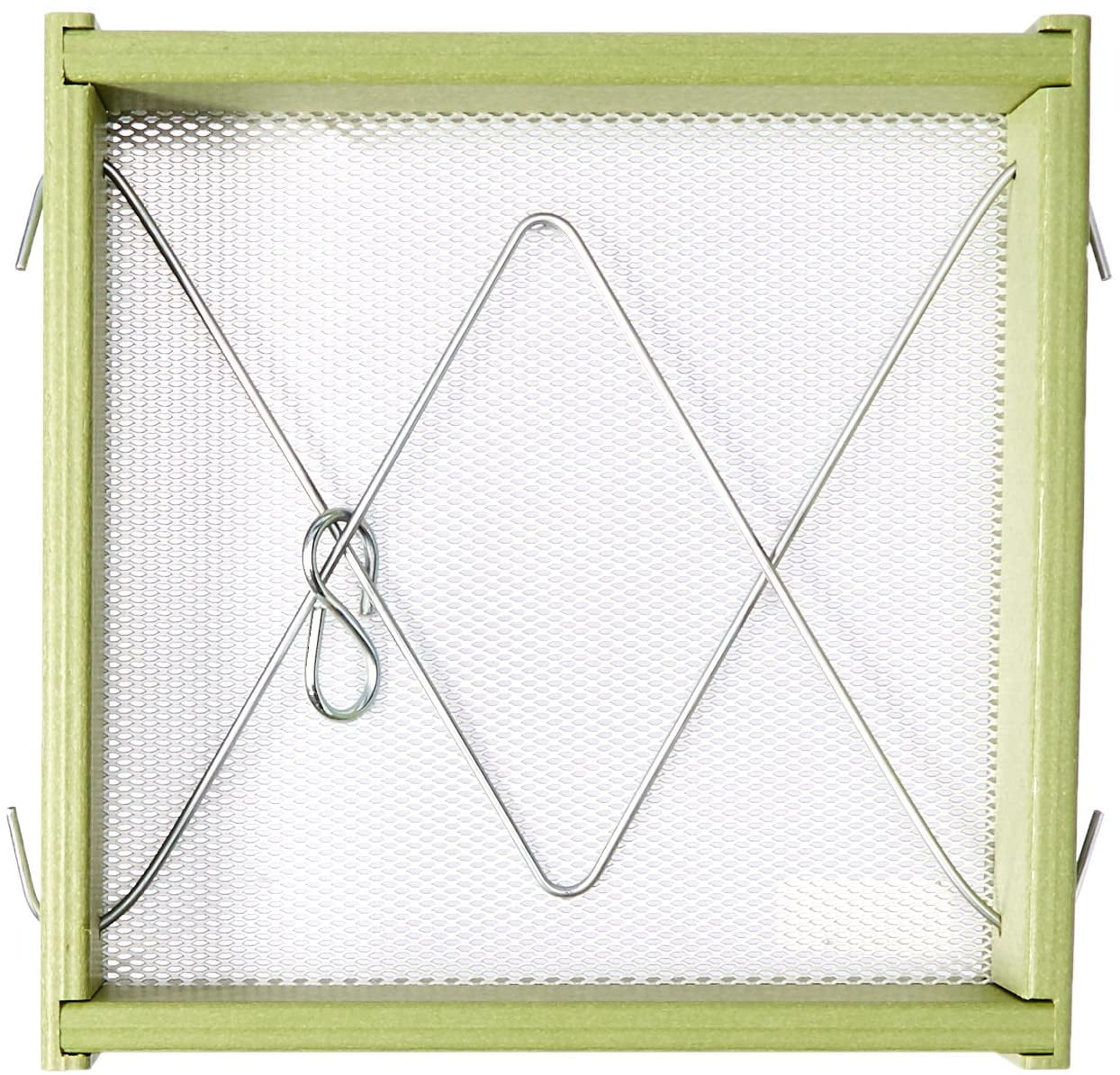 Small Hanging Platform Bird Feeder - Green Plastic