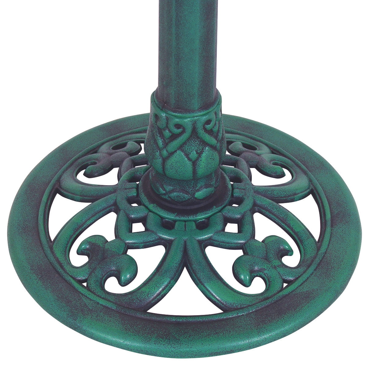 Green Bird Bath Feeder for Outdoor Garden