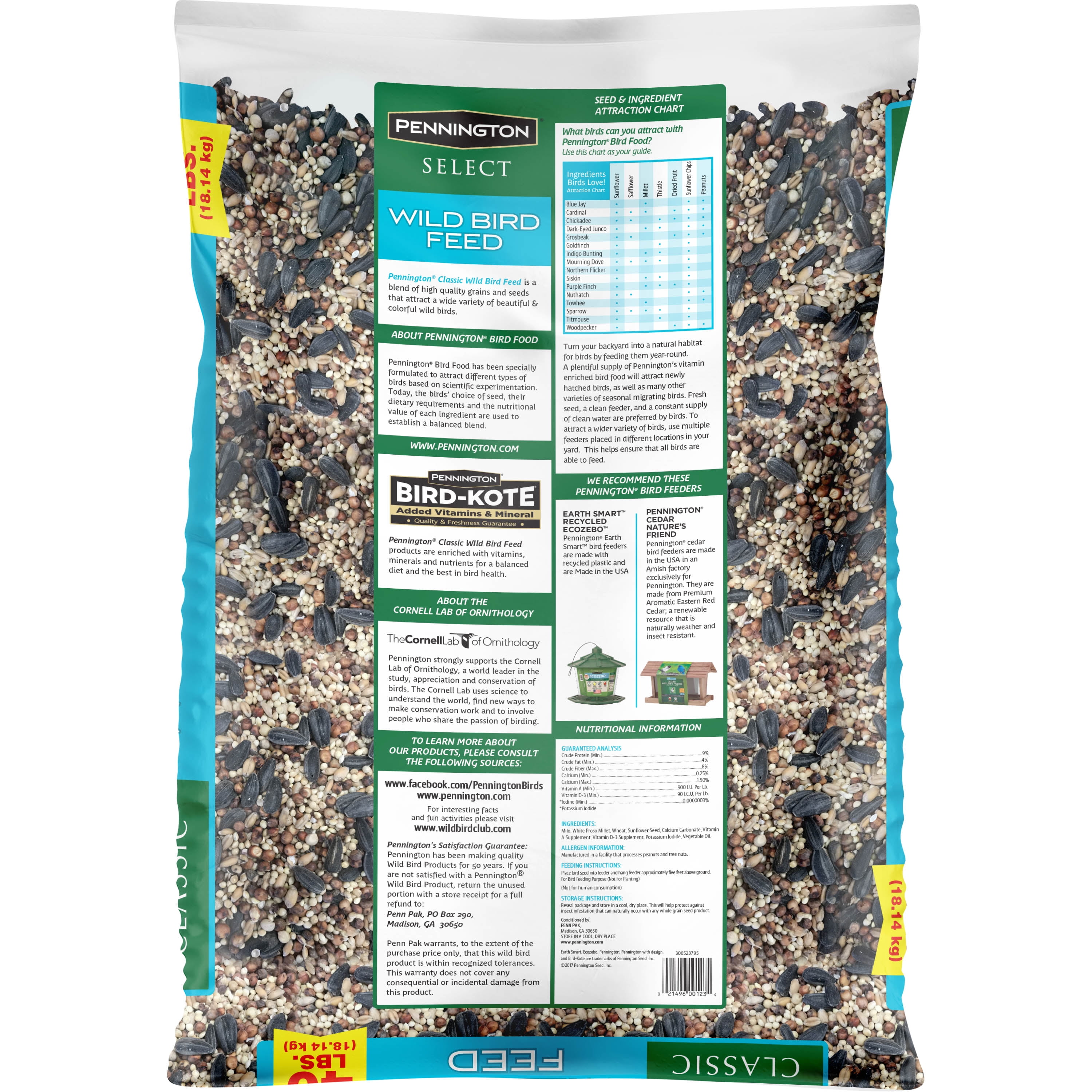 Pennington Wild Bird Feed and Seed, 40 lb