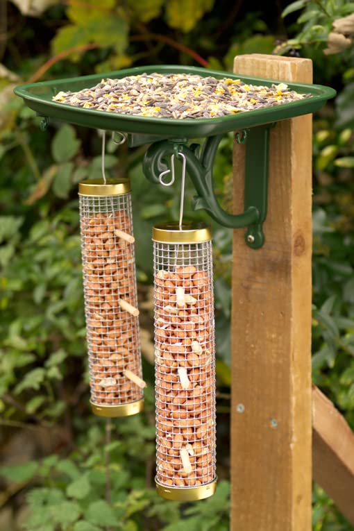 Ornate Green Wild Bird Seed Feeder Tray