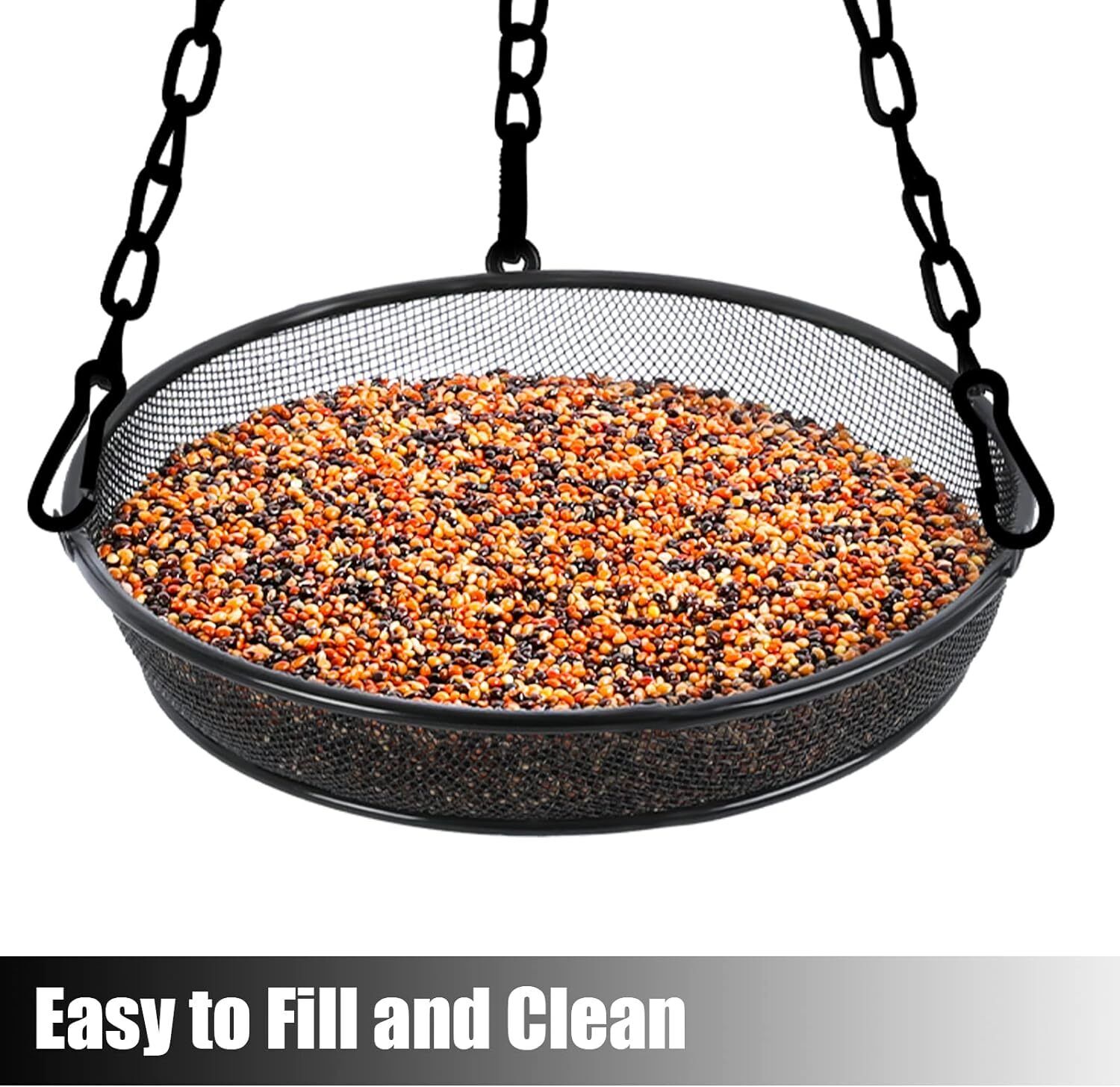 Outdoor Garden Hanging Bird Feeder Trays - 2Pack