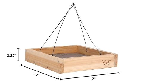 Cedar Platform Tray Bird Feeder - 12" x 12