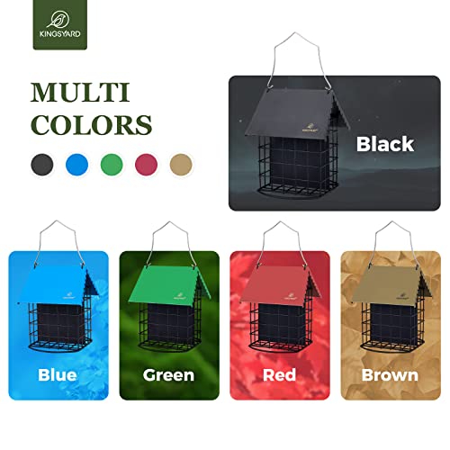 Kingsyard Metal Suet Bird Feeder with Roof