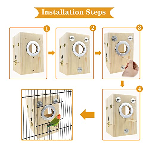 Wild Birds Wooden Breeding Nest Box for Parakeets