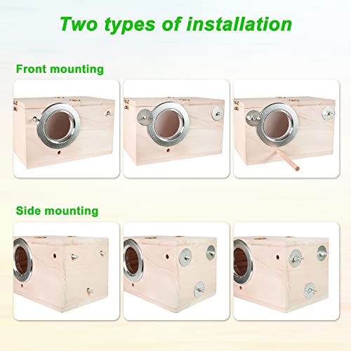 Transparent Parakeet Nesting Box with Perch