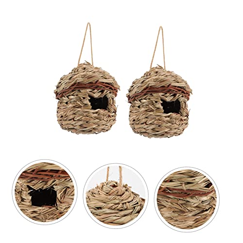 Hand Woven Hanging Roosting Pockets for Birds