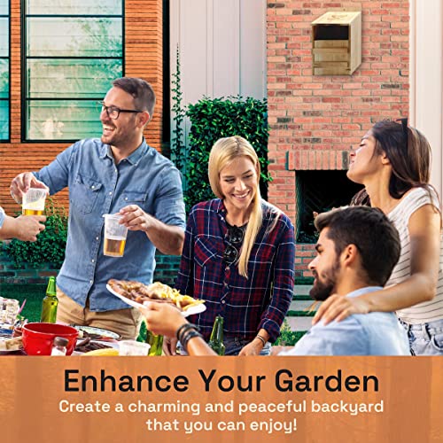 Outdoor Owl House - Real Wood, Easy-to-Hang